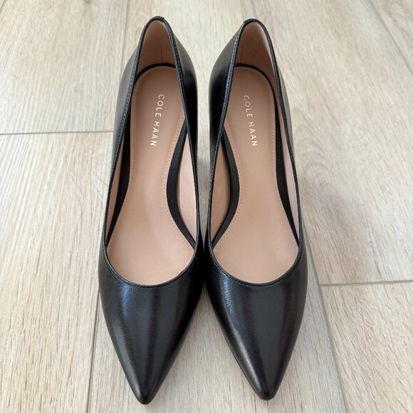 NWOT 👠 Cole Haan Grand 360 Black Leather Pumps – Size 9.5B - Picture 1 of 13